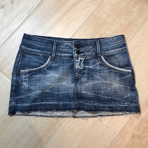 bebe Dresses & Skirts - Bebe denim mini jean skirt